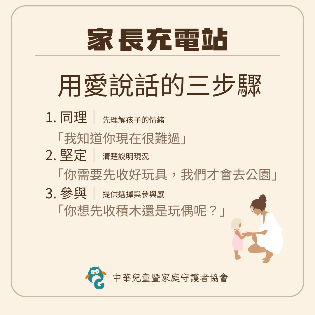 家長充電站＃3 用愛說話的三步驟